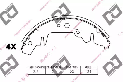 Комлект тормозных накладок DJ PARTS BS1135